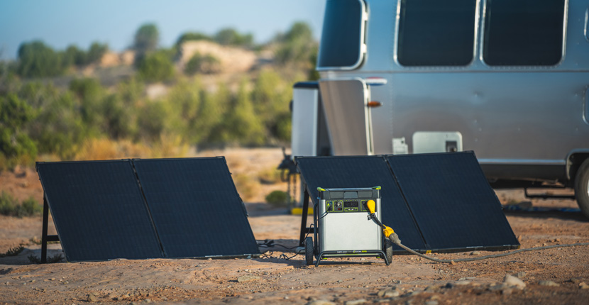 panneaux solaires en van